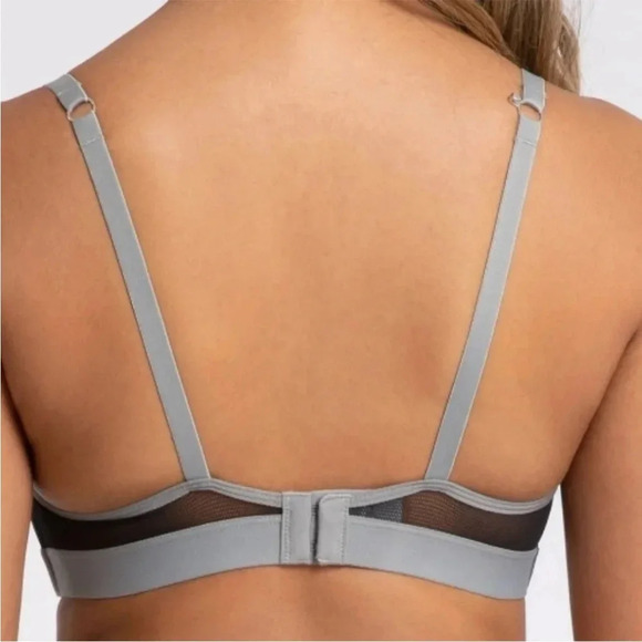 All You by Lively Bra Gray Black No Wire Wireless Mesh 36DD Comfortable Bra - Picture 2 of 11